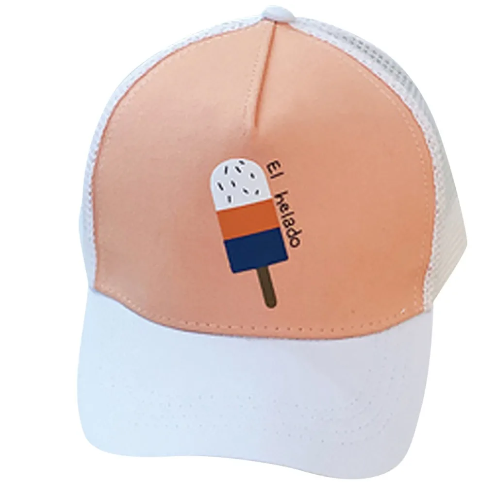 Kids Summer Cartoon Baseball Cap Spring Summer Baby Boy Hat Cap Letter Sunhat Eaves Baseball Adjustable Hat for Girls Boys