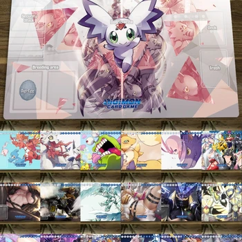 New Multiple Styles DTCG Duel Playmat Digimon Angewomon & Ladydevimon Lilithmon Desk Mouse Pad Trading Card Game Mat + Free Bag