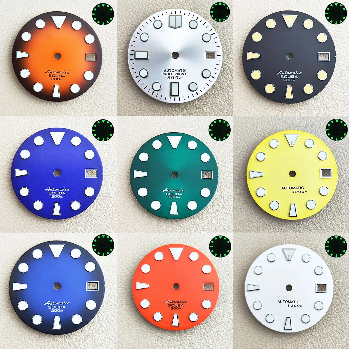 

28.5 mm Dial NH35 Dial NH36 Dial Green Light For NH35 NH36 Automatic Mechanical Movement