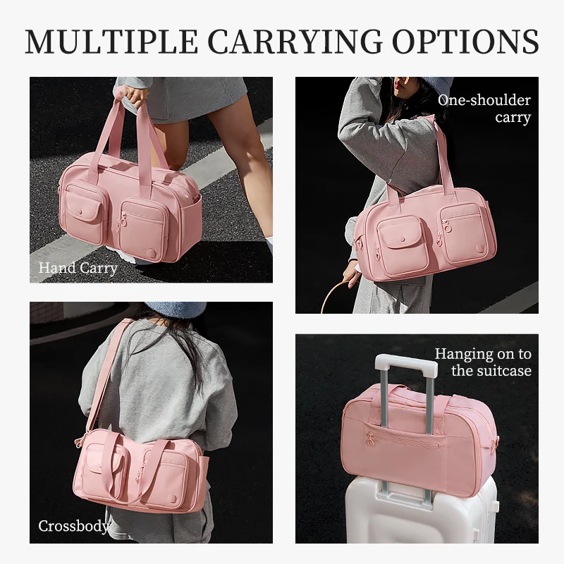 Women's Travel Bag Weekender Overnight Bag Carry On Luggage Handheld Organizer Sports Gym Aji