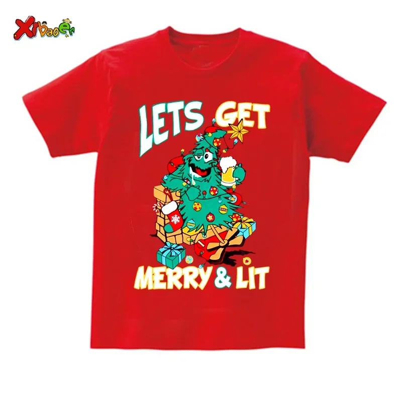 Conjunto familiar de camisa navideña para niños, conjuntos familiares a juego, camiseta de niña de Feliz Año Nuevo, camiseta de fiesta para bebé, ropa de aspecto familiar