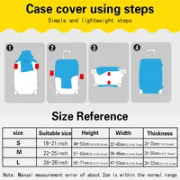 Suitcase Protective Cover Protector 18-30 inch Baggage cover Travel Accessories Elastic Luggage Dust Covers colorful bear 2