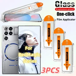 3 - Pack Premium Tempered Glass Screen Protector - 9H Hardness, HD Clarity, Anti - Scratch, Bubble - Free, Easy Installation for ZTE nubia RedMagic 9 Pro+