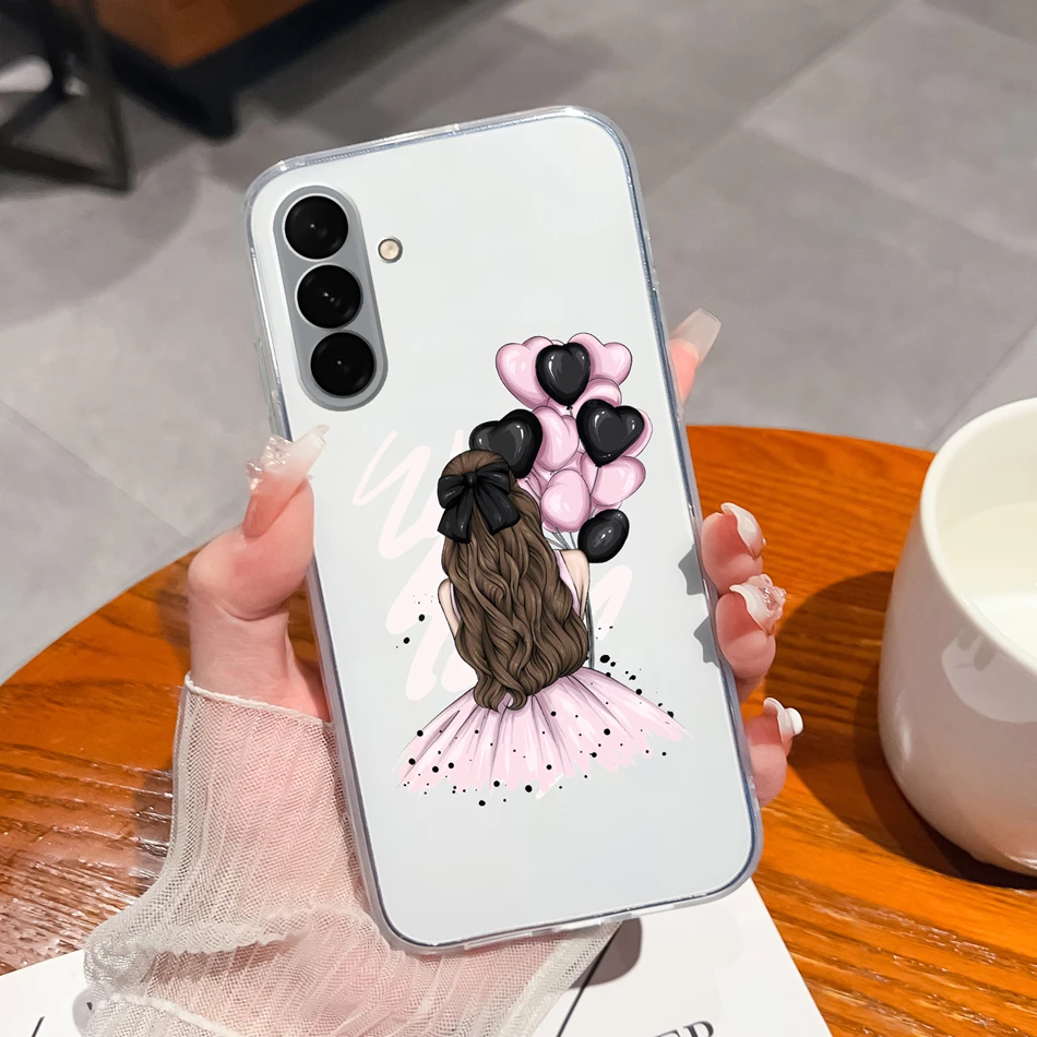 Gradient Flower Clear Soft Phone Case - Universal Back Cover Housing