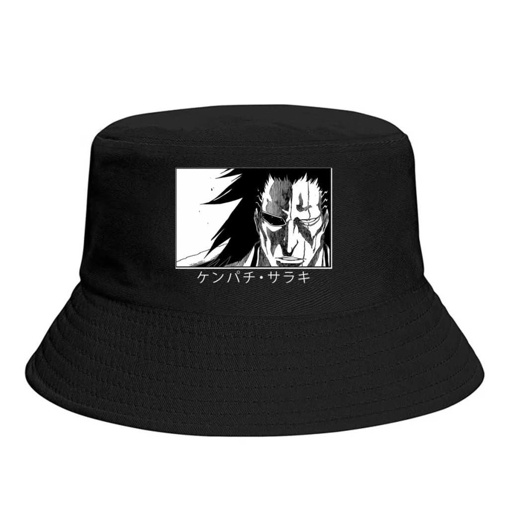 

Kenpachi Shini Gami BLEACH Legend Anime Men Women Bucket Hat Camping Sunshade Thick Panama Cap Visor Sun Hats Fisherman Caps