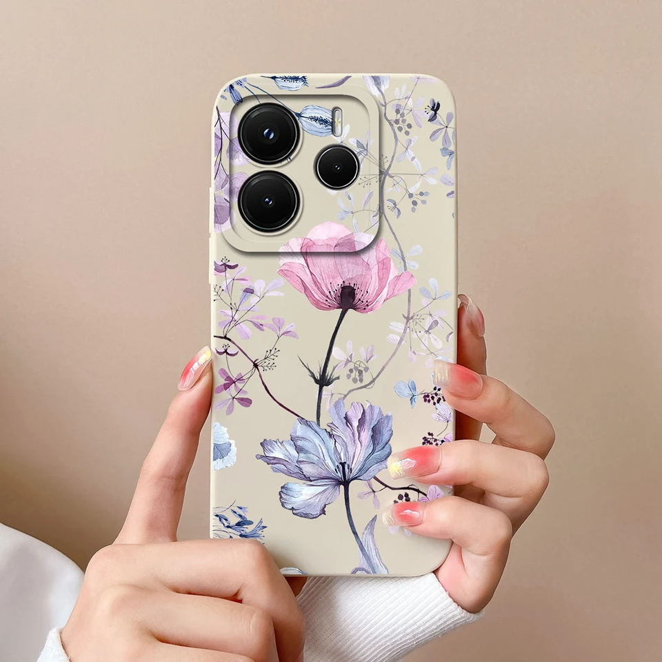 Rose Avocado Liquid Durable Non-Slip Silicone Back Cover