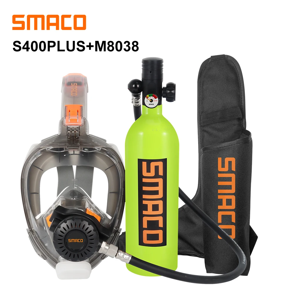SMACO Scuba Diving Tank Oxygen Cylinder Snorkel Mask Diver Capability