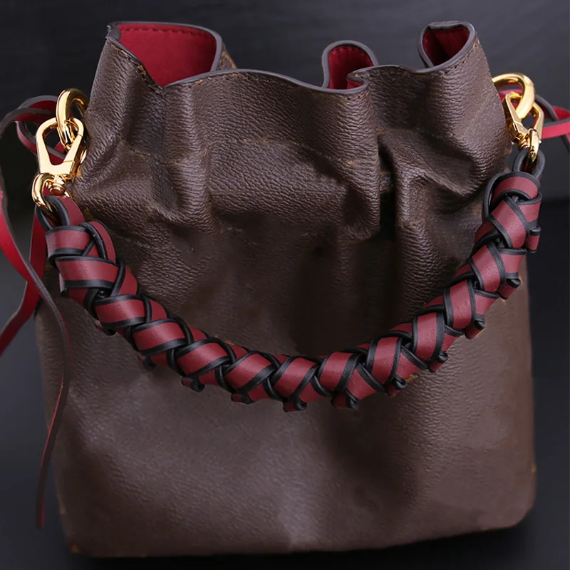 Bucket bag Thick Wrist Strap Fashion Weave Handbag Strap Shoulder Removable Bag Accessories High Quality Weave Short Bag Straps