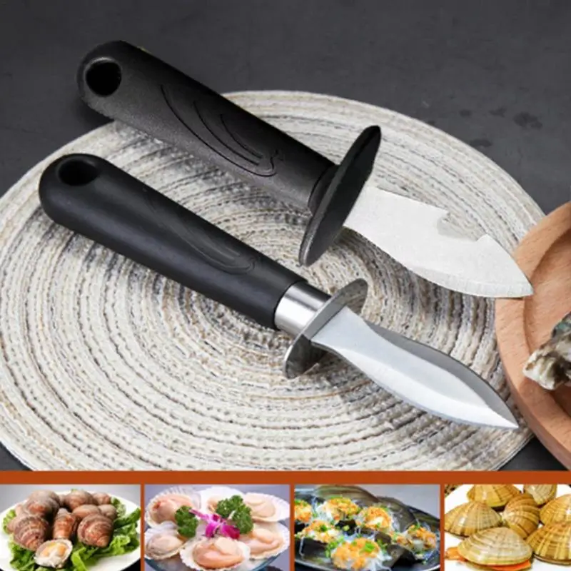 Stainless Steel Raw Shell Knife Shellfish Opener Tool Oyster Knife Sharp-edged Shucker Shell Seafood Opener Tool