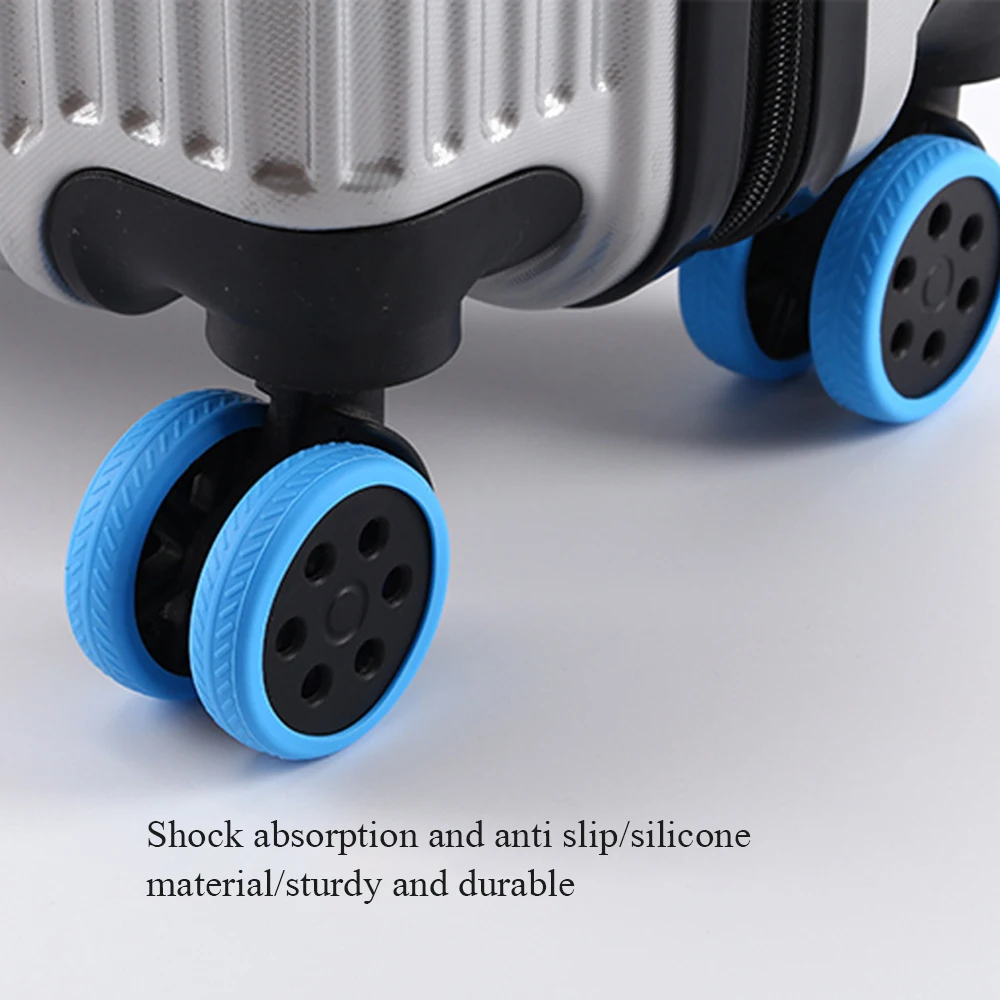 1/4/8pcs Luggage Suitcase Wheels Cover Mutes Noise Reduction Wheel Cover For Business Trip Luggage