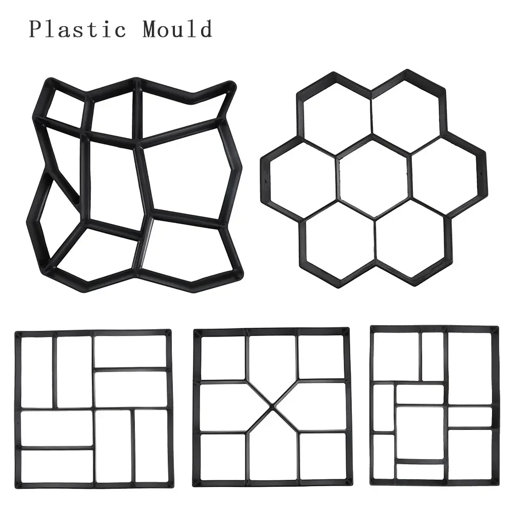 Description Picture 2 of itemDIY Path Maker Paver Molds Stone Brick Concrete Mold Concrete Cement Walk Garden Path Paving Paver Reusable Patio Molds Paviment