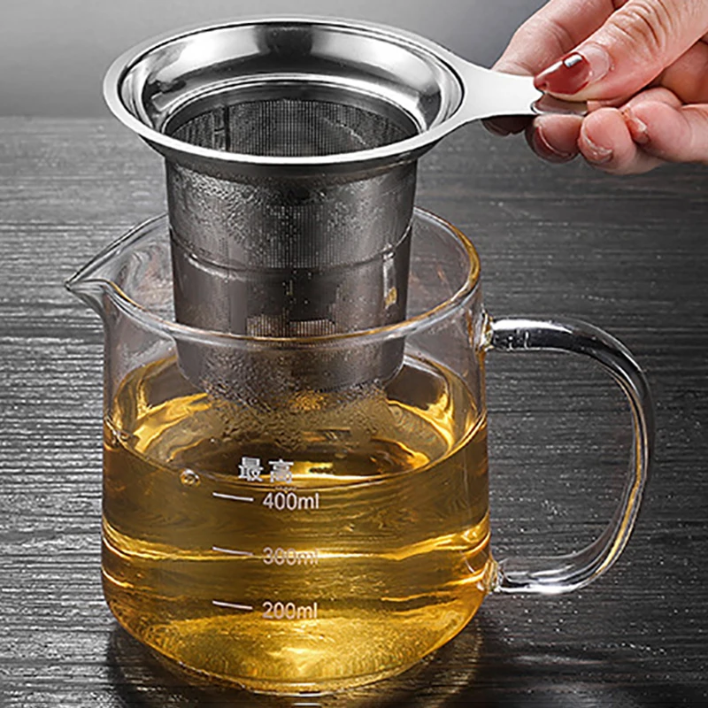 1Pcs Gold Reusable Stainless Steel Tea Strainer Mesh Infuser Basket Loose Tea Leaf Infusers Herb Filter for Mug Teapot Teaware