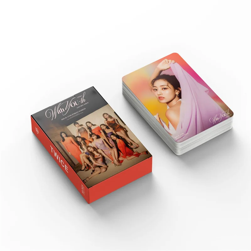 55pcs/set KPOP TWICE New Album WITH YOU LOMO Card AEYOUNG DAHYUN JIHYO MOMO NAYEON SANA MINA Girl Gift Postcard Photo Card