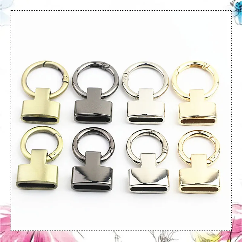 20pcs Metal Spring Ring Buckles Split O Rings for Bags Strap Belt Webbing Keychain Handmade Leather DIY Hardware Accessories