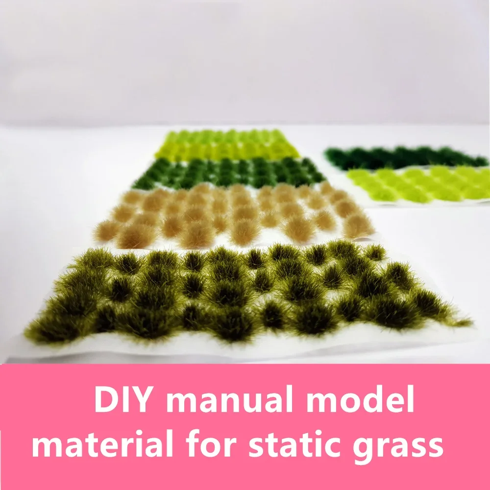 DIY Miniature Garden Decor: Durable Static Scenery Grass Tufts and Flower Clusters for Wargame and Sand Table Layouts