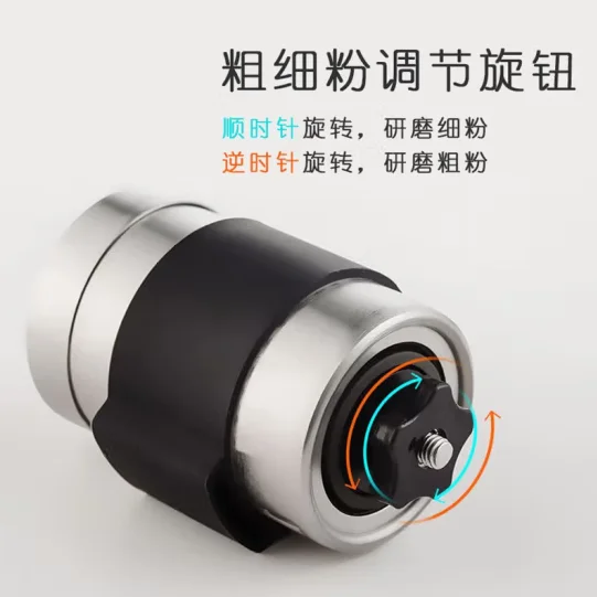 Bincoo Hand Grinder Coffee Machine Hand Shake Coffee Bean Grinder Bean Machine Home Portable Metallic Silver