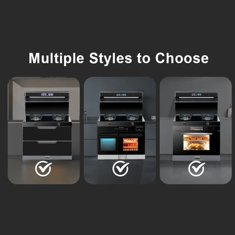 Electric	Multifunctional	2-Burner Gas Integrated Stove	Featuring a Powerful Range Hood System 3