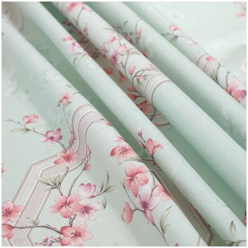 bao2637 Peach Blossom Pattern Tablecloth Lace Rectangular Tea Table Cloth Home Use  Dining Tablecloth 3