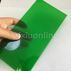 Vibrant Multicolor Acrylic Sheets - 10x20cm, 2.3mm Thickness, Transparent and Opaque Perspex for Creative DIY Projects (Transparent Green)