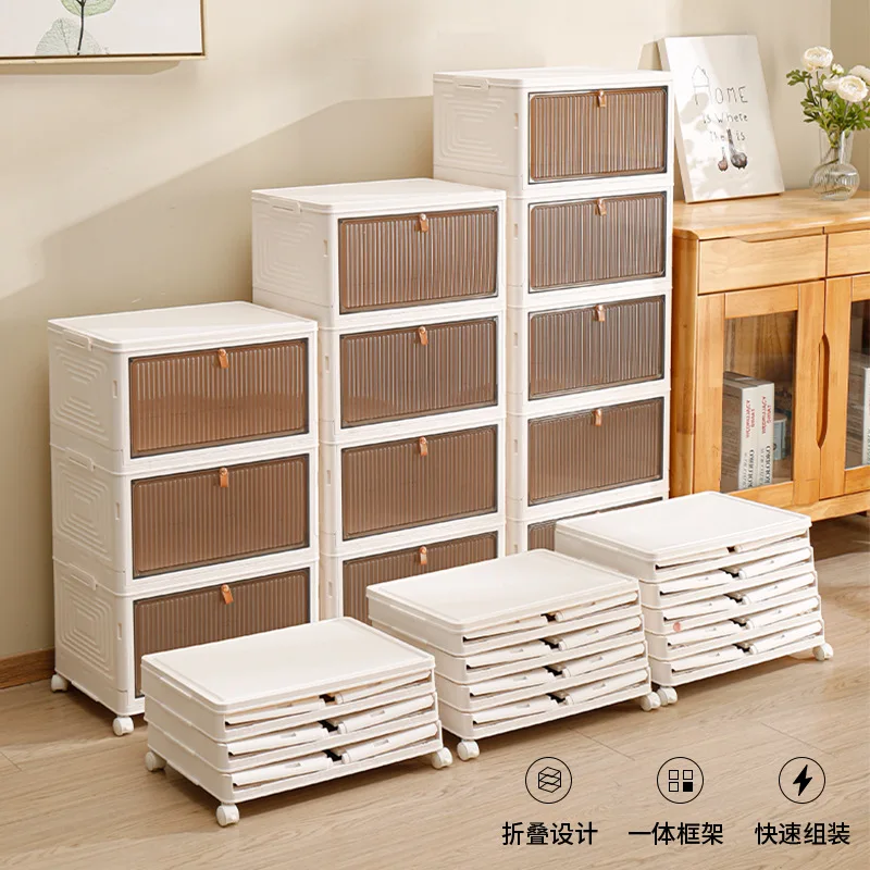 

Folding Shoe Box Storage Box Installation Free Artifact Shoe Rack Dust Proof Dormitory Assembled Plastic Simple Shoe Cabinet.