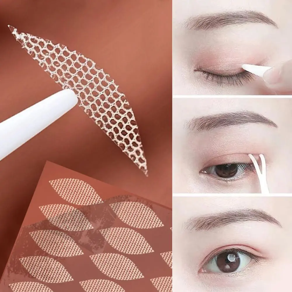 Lift Strips Women with Auxiliary Tool Invisible Eye Stickers Double Eyelid Tape Lace Mesh Eyelid Sticker Self-adhesive Fiber