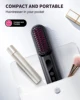 Cordless Hair Straightener Portable Brush 30s Fast Heating 10000mAh Rechargeable 300 Million Negative Ions Straightening Comb 6