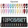MEET ACROSS 12PCS/SET Aurora Cat Magnetic Gel Nail Polish Moonligh Magnetic Semi Permanant Soak Off Nail Art Gel Varnish Kits 2