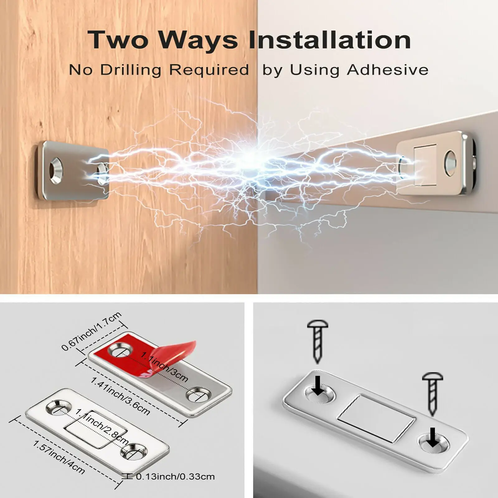 Magnetic Door Closer Cabinet Door Catches Furniture Doors Magnet Latchs Cupboard Ultra Thin magnetic door stopper