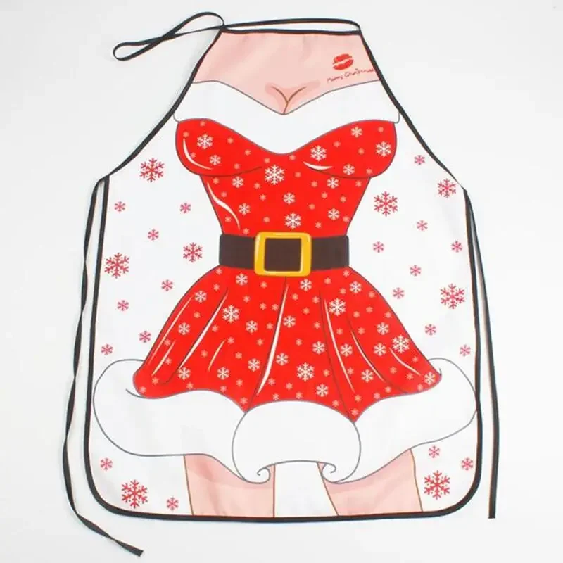 Christmas Aprons for Home Kitchen Dinning Accessories Adults Women Christmas Dinner Party Supplies Santa Clause New Year Decor
