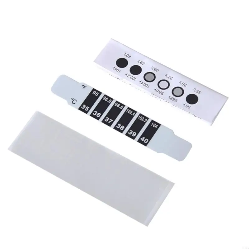 Forehead Sticker LCD Display Fever Sticker Forehead Temperature Strips Fever Patch for Baby Adults 20PCS