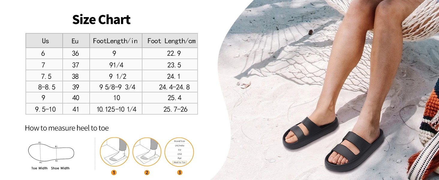 Shevalues Pillow Soft Recovery Damen-Hausschuhe, Sommer-Hausschuhe, rutschfeste Strand-Slides für Männer und Frauen, leichte Badezimmer-Hausschuhe – Detail 1