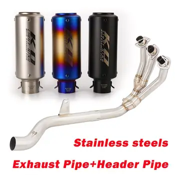 51MM Exhaust Muffler Header Pipe For Triumph Trident 660 21-2023 Motorcycles Tail Escape Connect Tube Stainless Steel DB Killer