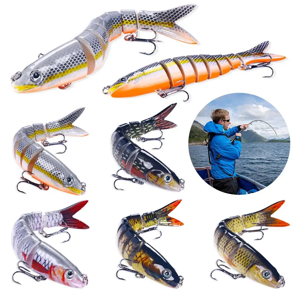 1 pz Swimbait esche da pesca Pike Wobblers Crankbait 13cm/18g Fast Sinking Multi Jointed Bionic Loach Hard Fish Lure