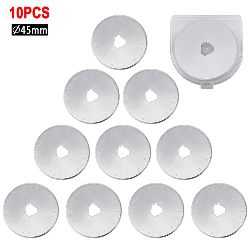 Craft Cutter Tool Safe Patchwork Roller Wheel Round Knife Cloth Cutting Leather Paper Fabric Craft Fabrics Rotary Cutter DIY Sewing 45mm