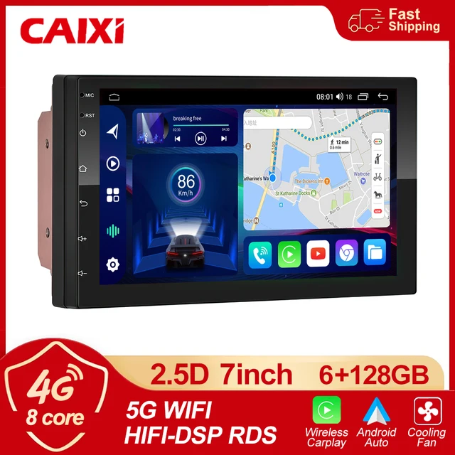 CAIXI Android 13 Stereo 2 Din Car radio Multimedia GPS Player For Toyota Volkswagen Nissan Hyundai Kia toyota LADA Ford Carplay