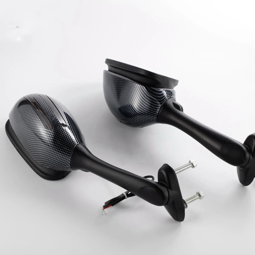 Black Motorcycle Rearview Side Mirrors For Suzuki GS500F GSXR1000 Hayabusa SV650S | Pair