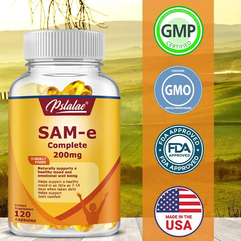 

Natural SAM-e 200 Mg, Supports Good Mood, Joint Health & Brain Function 120 Capsules Non-GMO