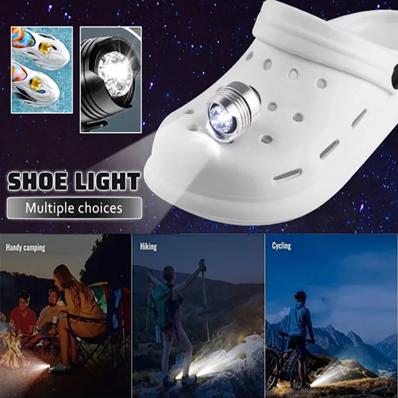 

1Pc Camping Lighting Led Headlights Outdoor Waterproof Portable for Crocs Shoes Lantern Light Camping Accessories Decoration