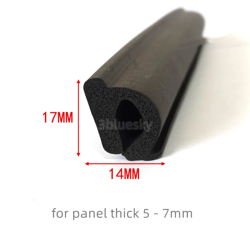 

EPDM Rubber Foam Sealing Sponge h U Strip Glass Metal Car Wood Panel Edge Encloser Shield 17x14mm Black