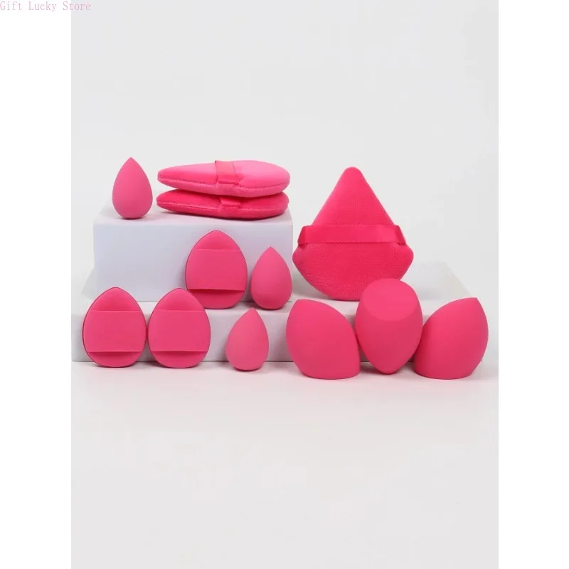 Problem with different rulings on a makeup sponge set consisting of 12 pieces, made from loose powder puff, small air cushions, in the shape of beauty eggs and 3 small camels.