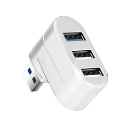 Enhanced High - Speed 3 - Port USB Hub Adapter (White - HUB2.0)