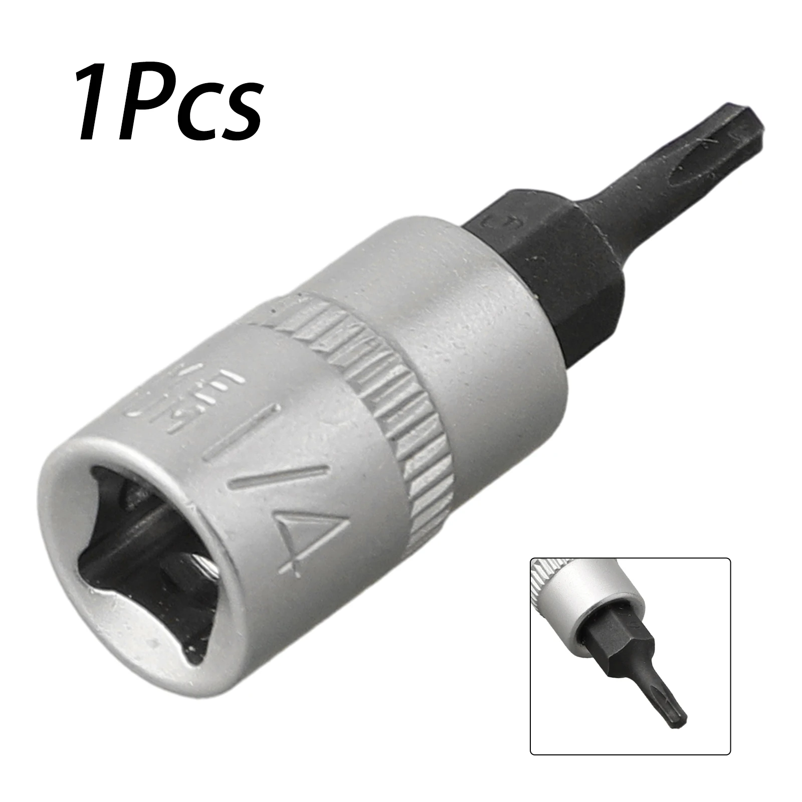 

1Pcs Hex Bit Socket Set Sturdy Key Sockets 1/4inch Drive Drill Metric Tools Kit Durable Impact Socket Set Size T8-T40