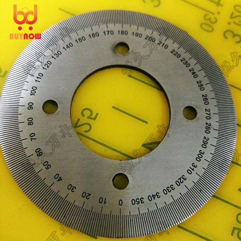 Diameter:60mm inner hole:25mm thickness:2mm 360 degree Ultra small dial scale Stainless steel disc 2
