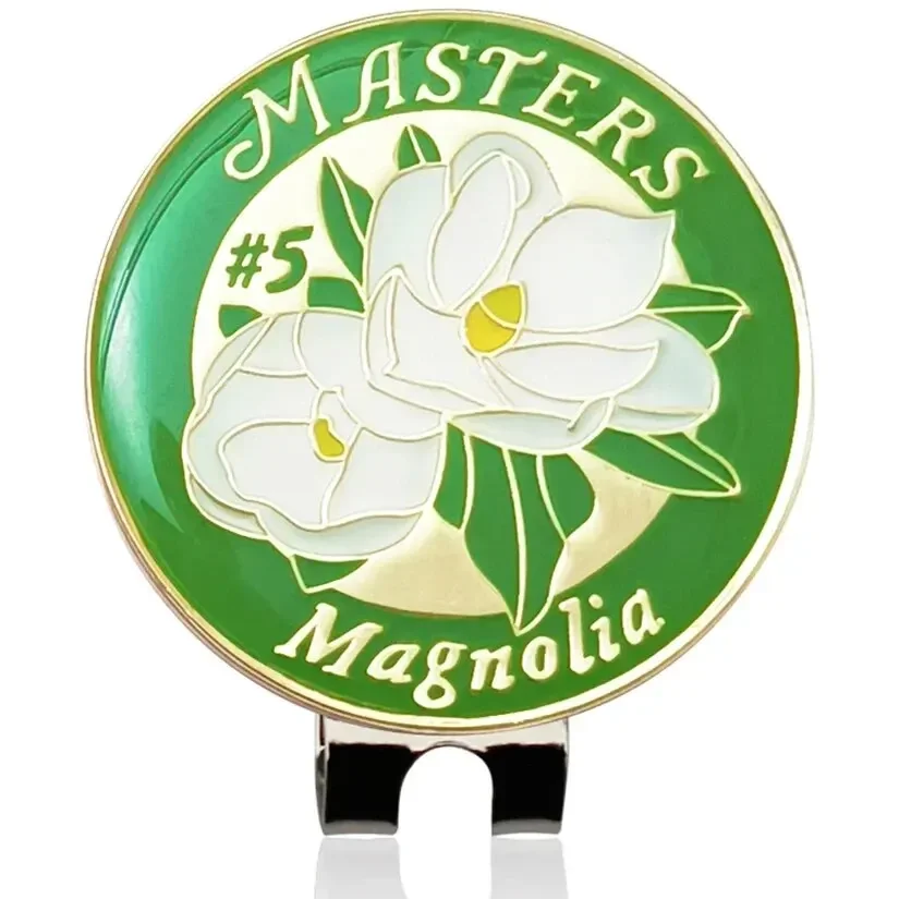 Golf Ball Mark with Magnetic Hat Clip US Map White Flower Marker Training Aids For Boys Girl Kids Golfer Gift