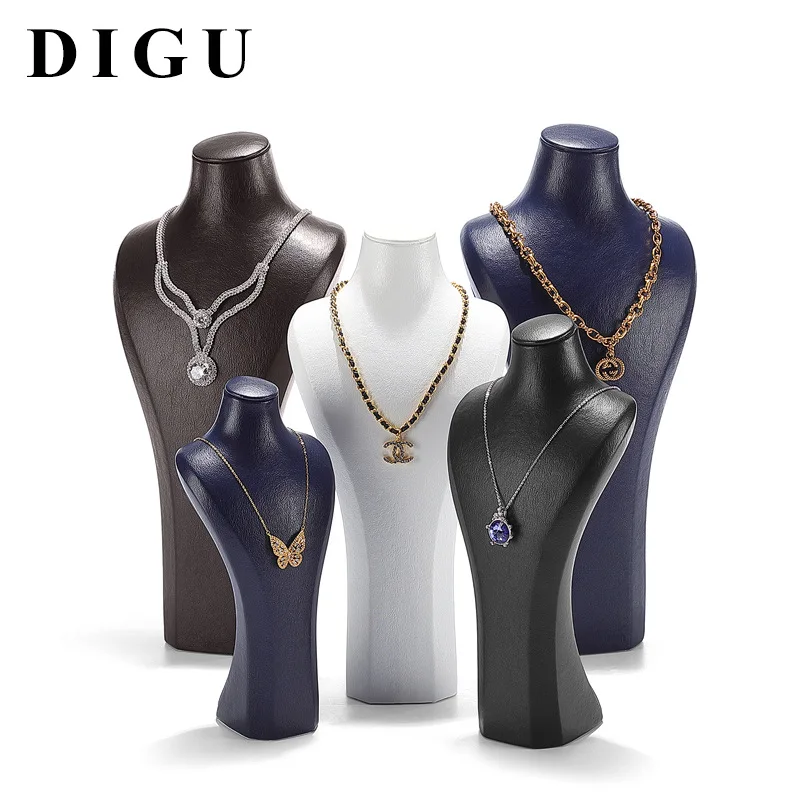 PU necklace display stand portrait neck hanger jewelry shop with window display jewelry props in stock