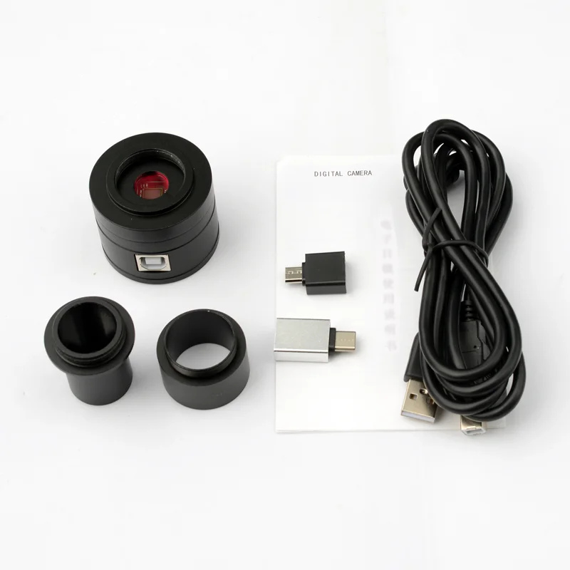 200만 픽셀 전자 접안렌즈 CCD/CMOS 카메라 USB 1.25인치 천문학 망원경/23.2mm 현미경 카메라 HD 풀 프레임