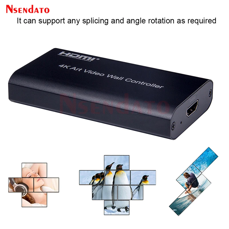 4K HDMI USB3.0 Art Video Wall Controller 2x2 1x4 1x5 3x3 2x3 4K HDMI TV Vertical Video Multi Screen Stitching Processor Splicer