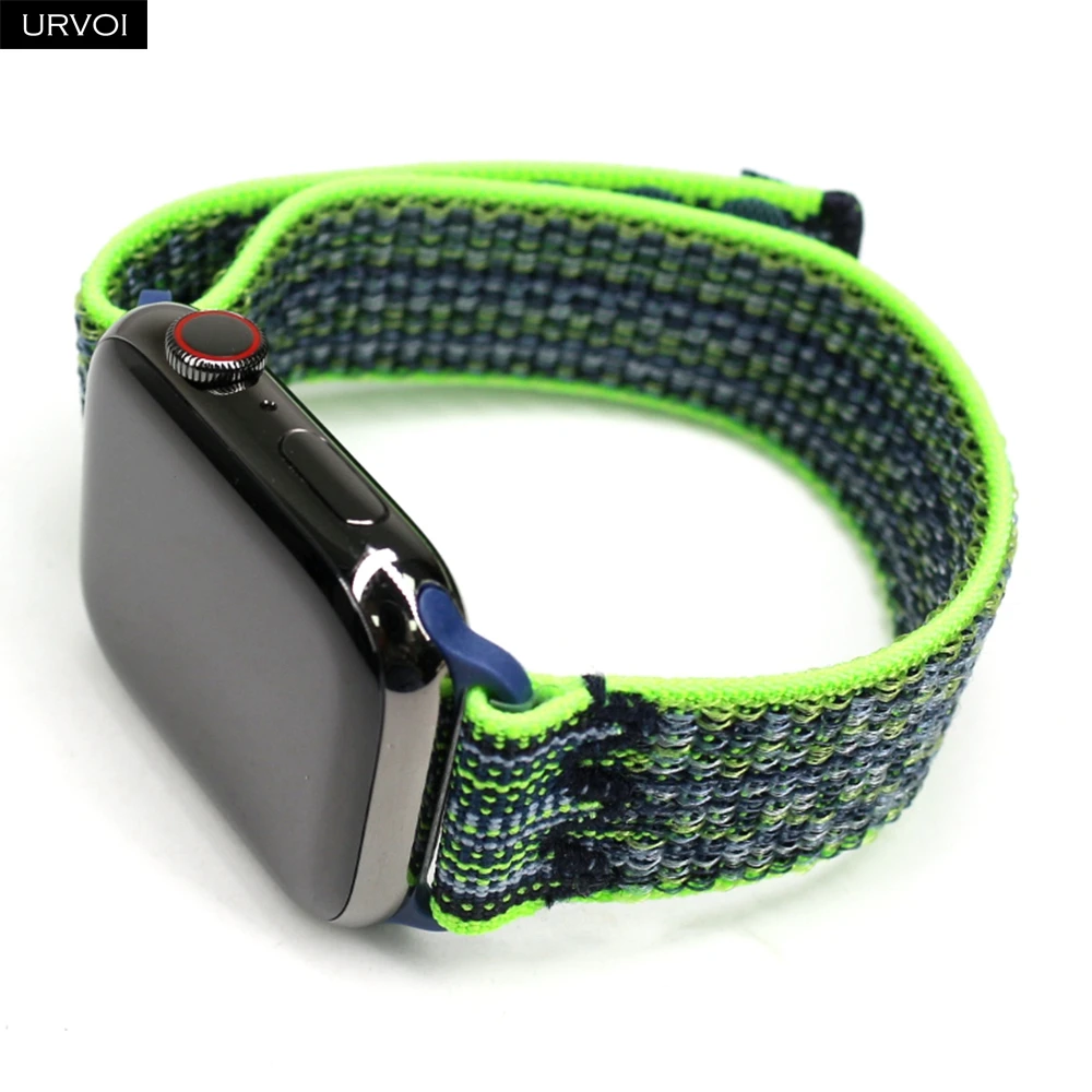 URVOI N Sport loop for Apple Watch Series 11 10 9 8 7 6 SE Nylon Loop Woven pull tab band for iWatch lightweight strap 42mm 46mm