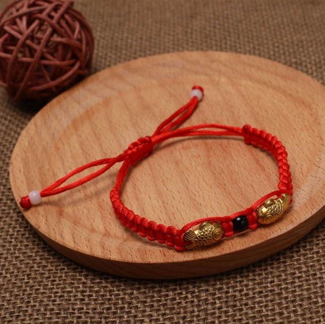 Curated Basics Red Paracord Fish Hook Bracelet - Squash Blossom Boutique