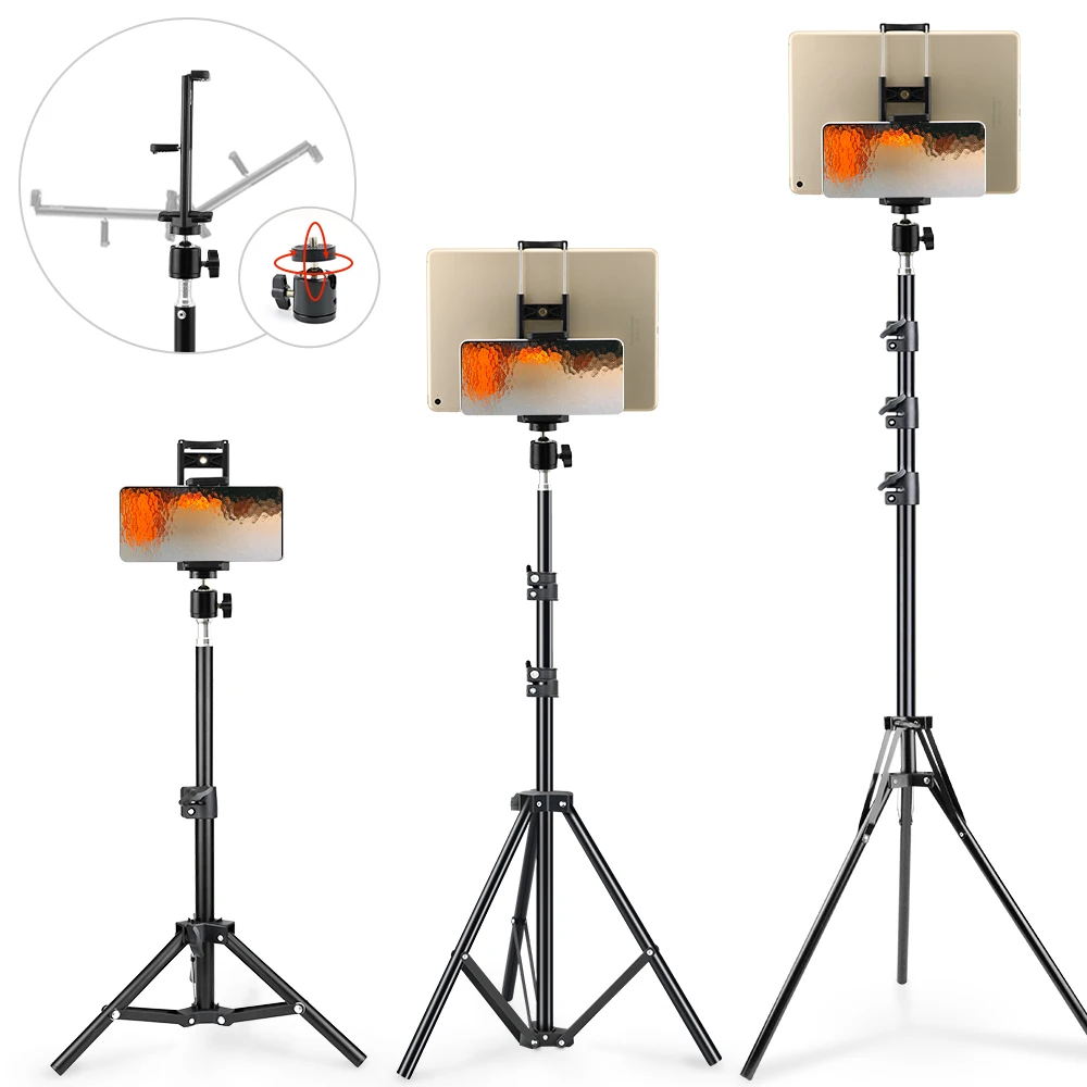Liftable Braço Dobrável Piso Tablet Suporte do Telefone Suporte para Iphone Ipad Smartphones Espreguiçadeira Cama Montar 150cm - Imagem 5